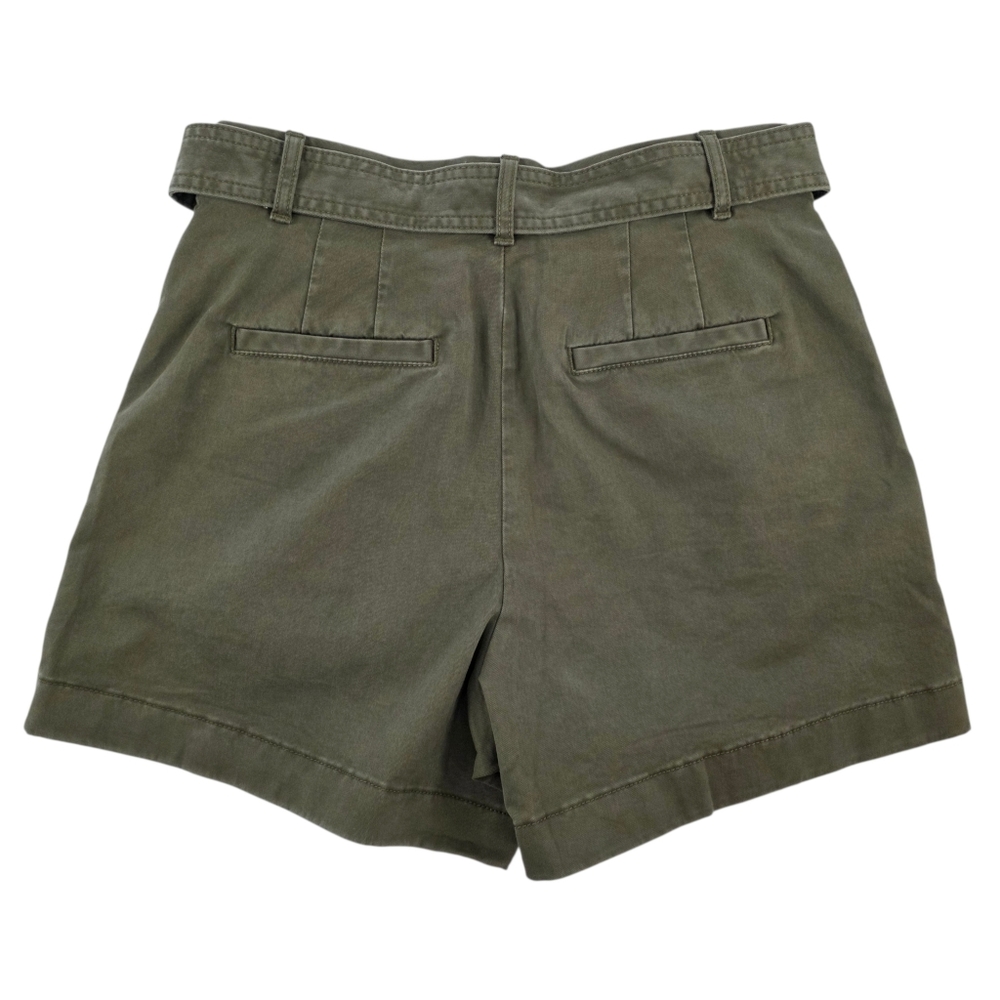 Banana Republic Chino Shorts Olive Green Belted High Rise Women Size 2 NWT - Picture 4 of 9